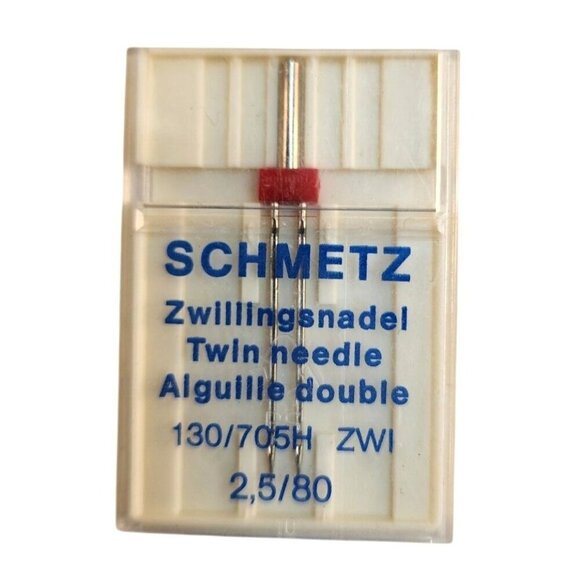 Schmetz Twin Needle 130/705H ZWI 2.5/80 Sewing Machine Needles For Fine Fabrics - Picture 5 of 5